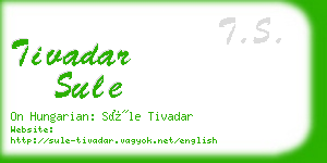 tivadar sule business card